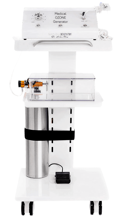 Medical ozone generator on a mobile clinical cart